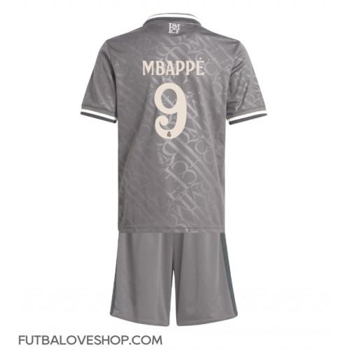 Dres Real Madrid Kylian Mbappe #9 Tretina pre deti 2024-25 Krátky Rukáv (+ trenírky)